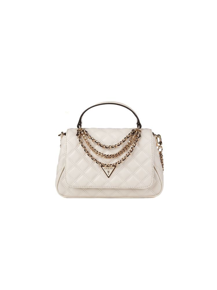 Guess Quilted Polyurethane Crossbody Bag — White