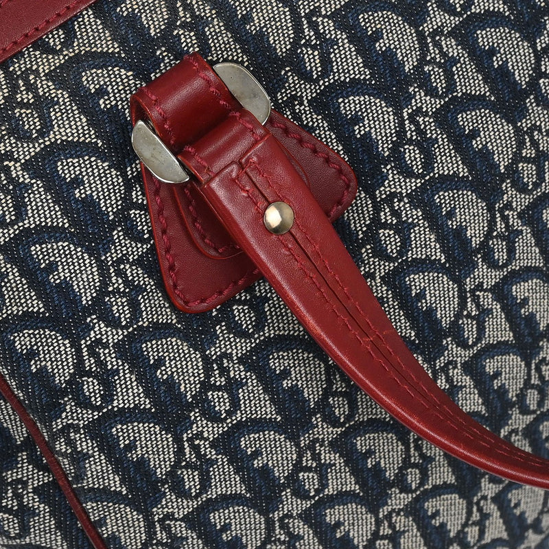 Christian Dior Vintage Trotter Zip Diorissimo Canvas Navy Bag