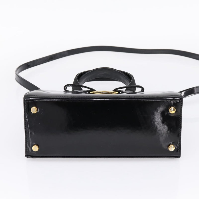 Salvatore Ferragamo Convertible Vara Bow Patent Leather Black Patent_leather Bag
