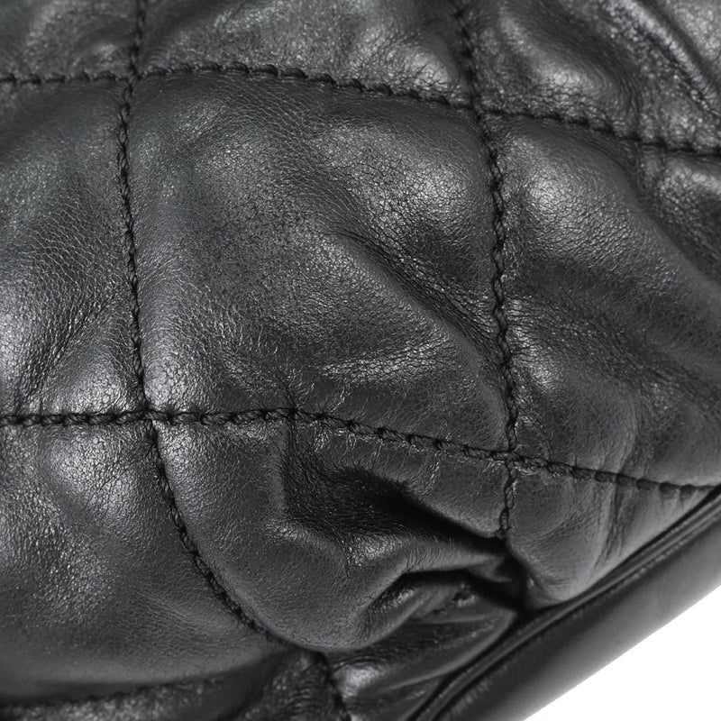 Chanel Cloudy Bundle Bowler Quilted Lambskin Black Leather Bag