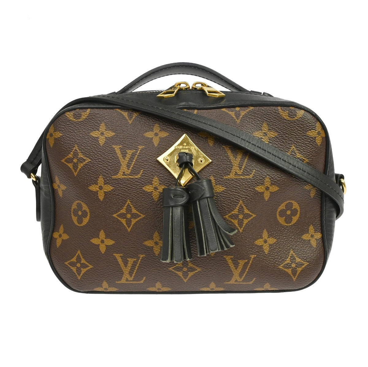 Louis Vuitton Saintonge Monogram Canvas With Leather Brown Bag