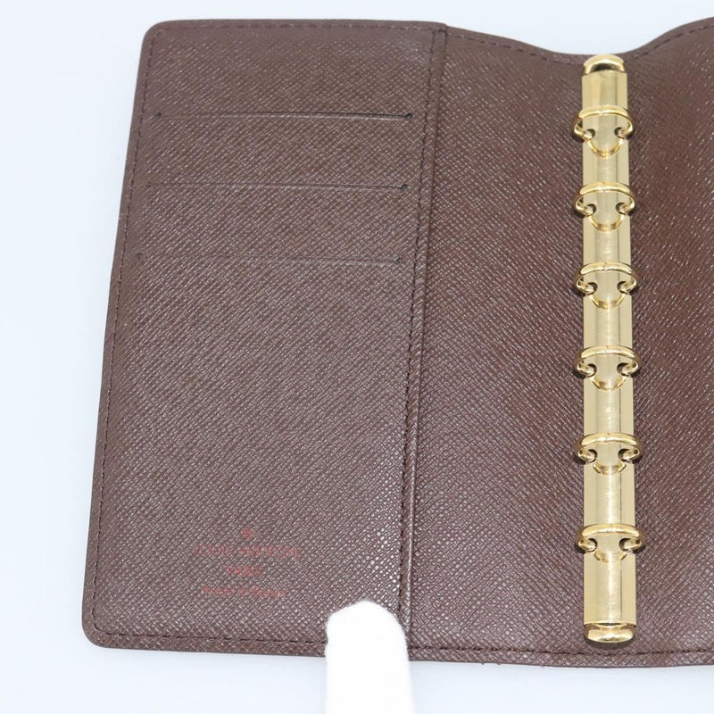 Louis Vuitton Ring Agenda Cover Damier Brown Canvas Bag