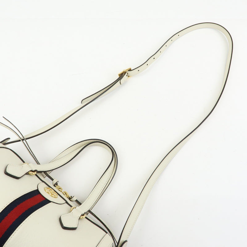 Gucci Ophidia Boston Leather White Bag