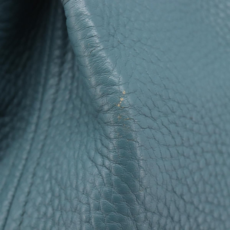 Prada Rolled Hobo Vitello Daino Blue Leather