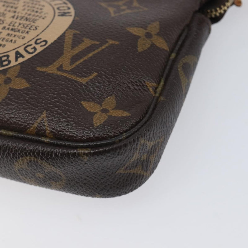 Louis Vuitton Pochette Accessoires Limited Edition Monogram Canvas Brown Bag