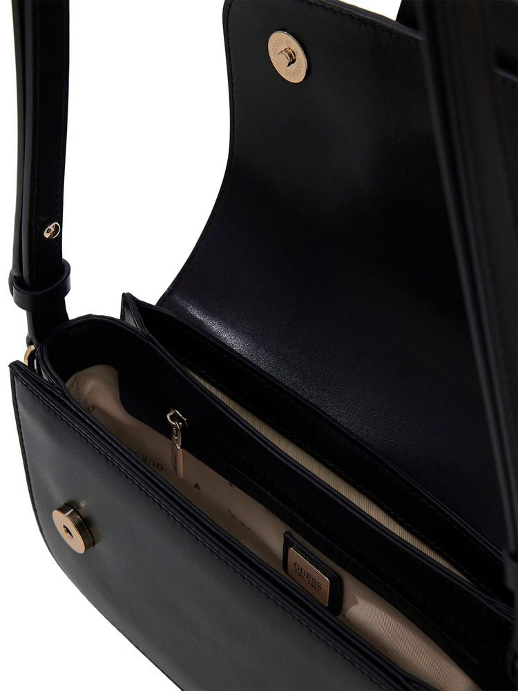 Guess Janie Crossbody Bag — Black Polyurethane