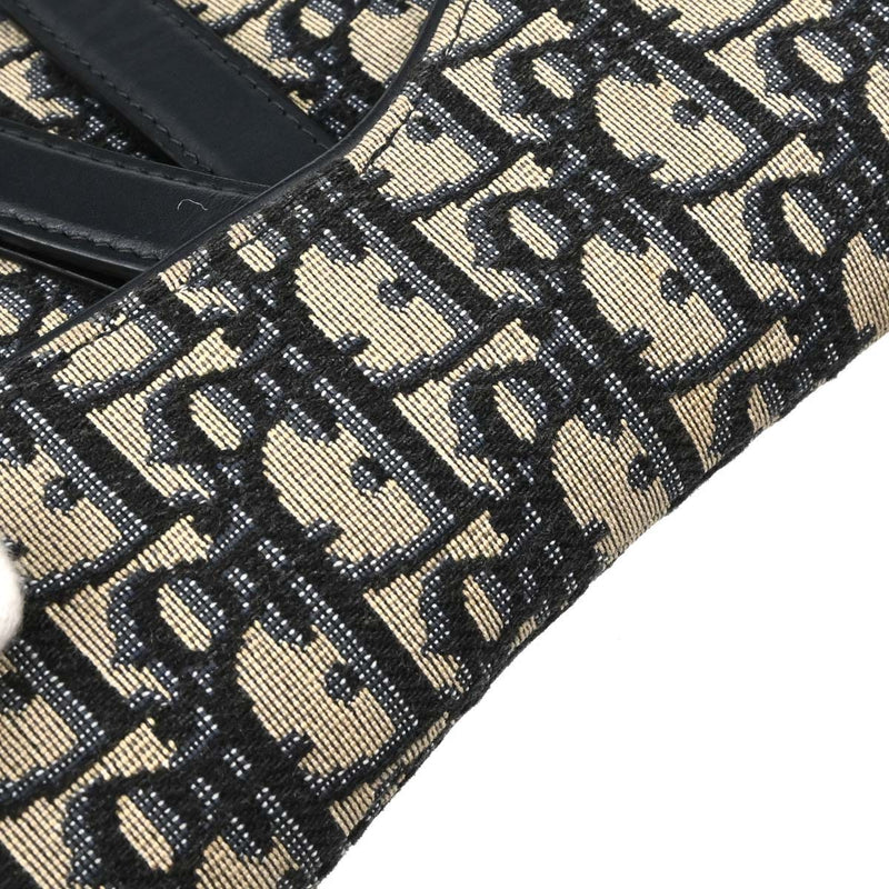 Christian Dior Saddle Oblique Canvas Navy Bag