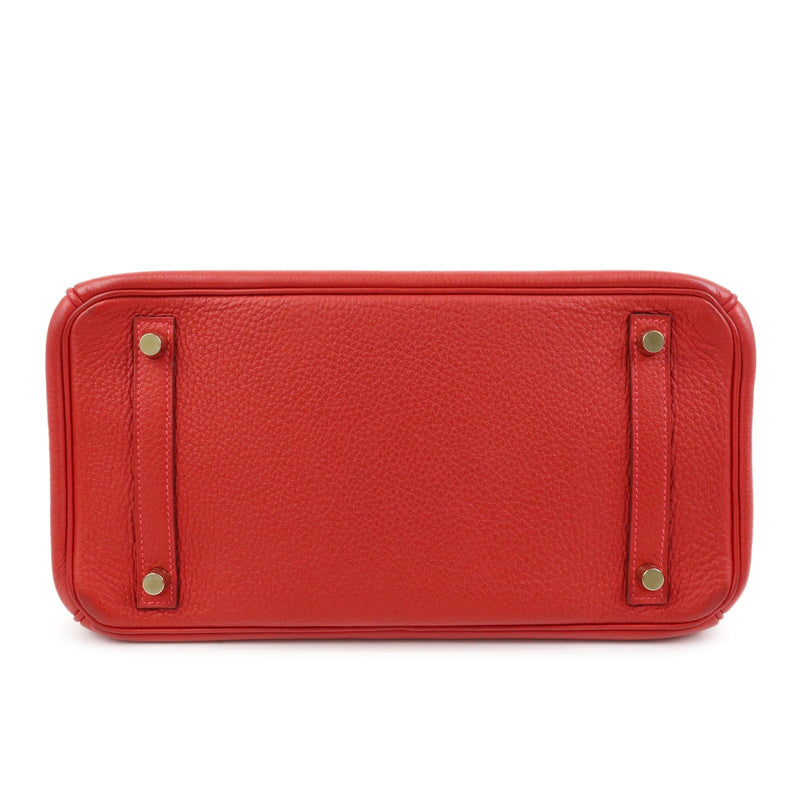 Hermes Birkin Red Togo With Gold Hardware Leather Bag