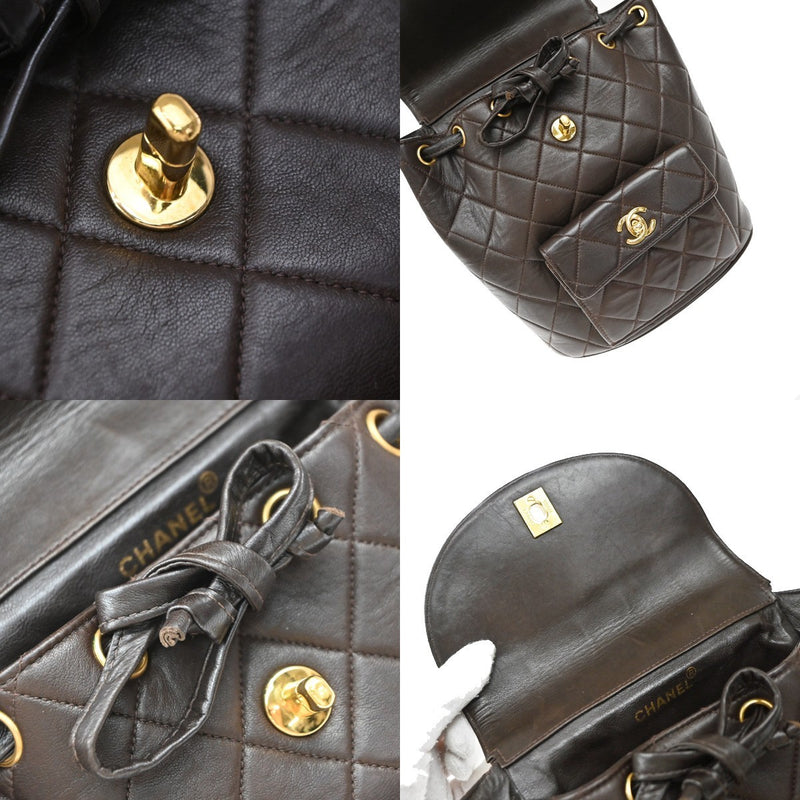 Chanel Duma Drawstring Quilted Leather Brown Bag