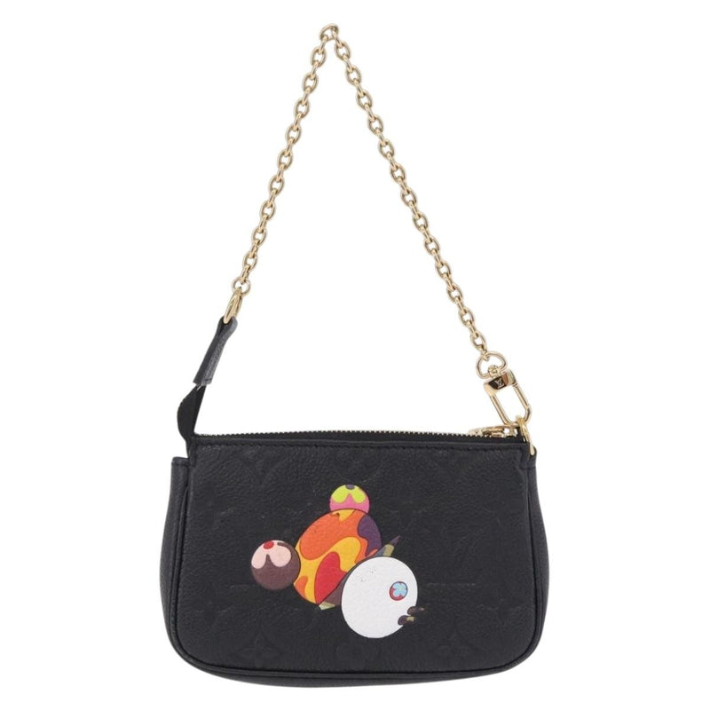 Louis Vuitton Pochette Accessoires Monogram Empreinte Leather Black Bag