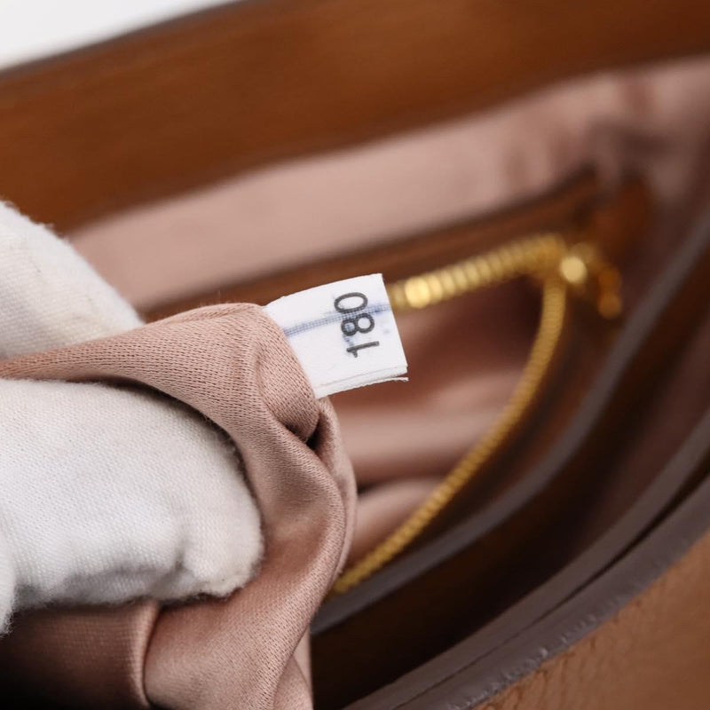 Miu Miu Madras Convertible Lock Leather Brown Bag