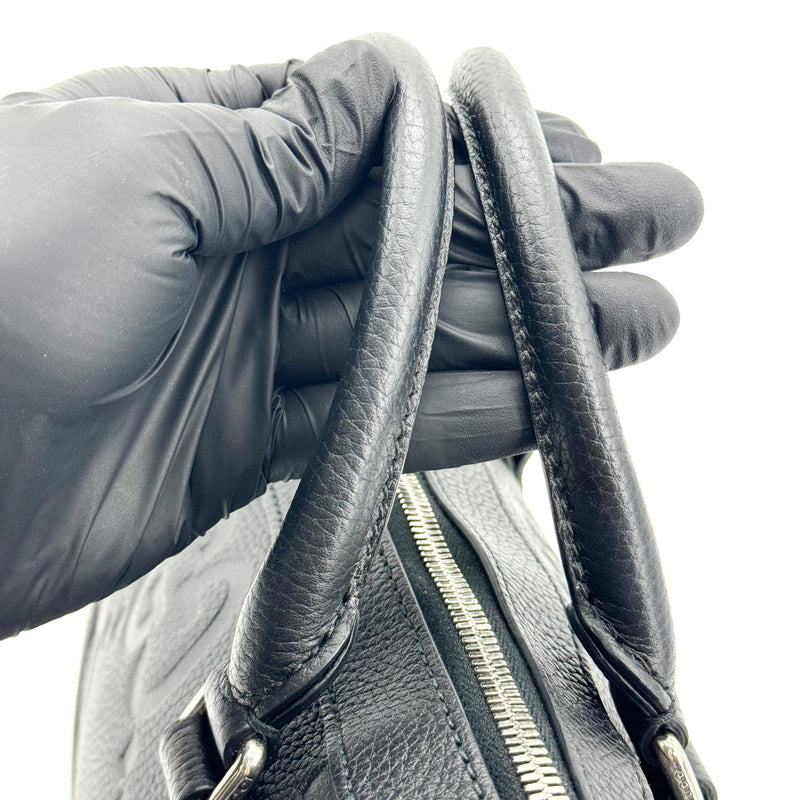 Gucci Convertible Jumbo Gg Embossed Leather Black Bag