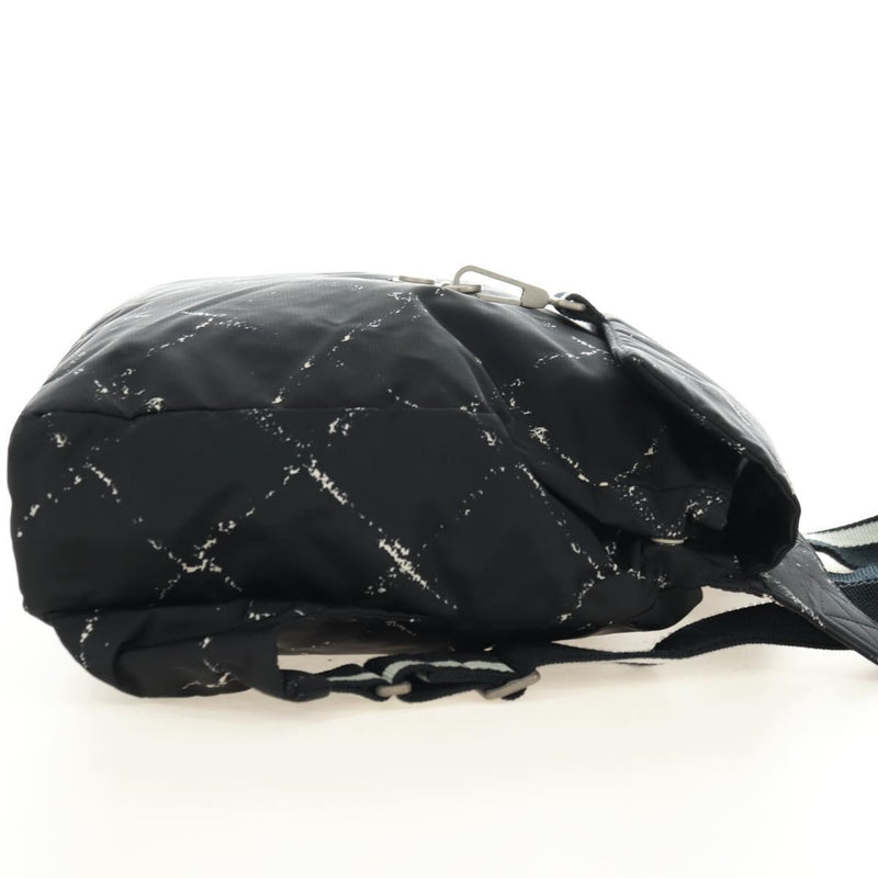 Chanel Travel Line Lock Printed Nylon Black Bag