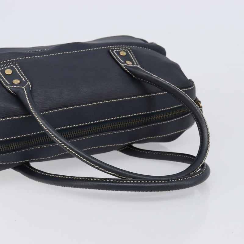 Celine Top Handle Leather Black Bag