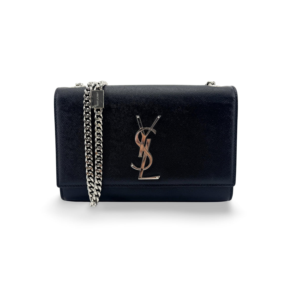 Saint Laurent Classic Monogram Flap Chain Leather Black Bag