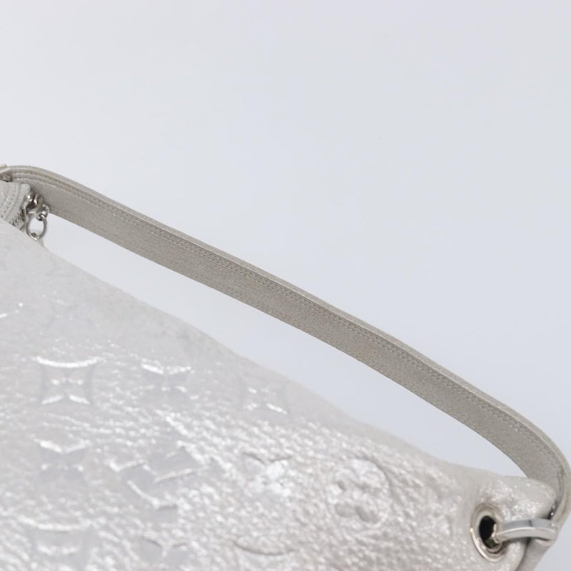 Louis Vuitton Halo Limited Edition Shimmer Monogram Embossed Leather Silver Bag