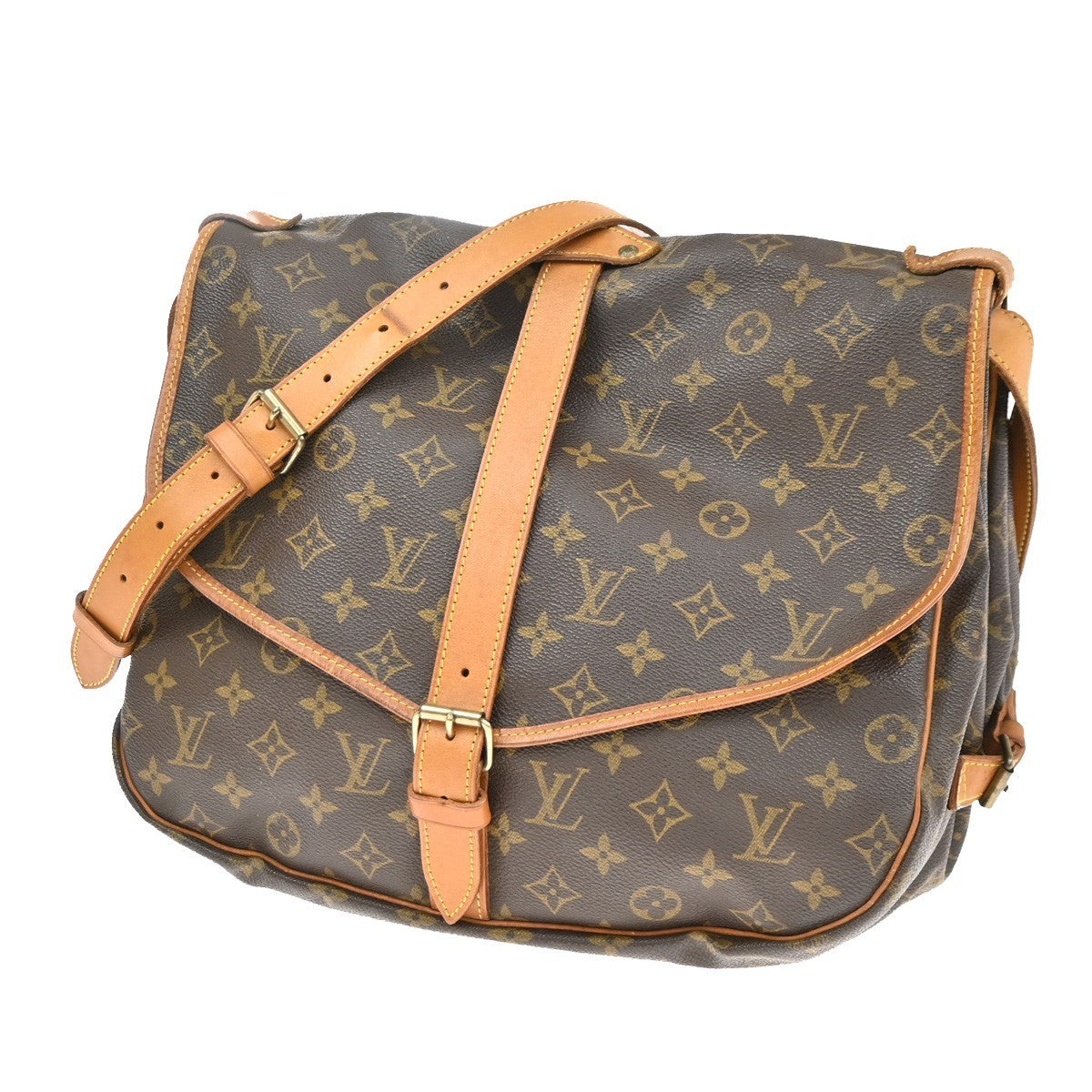 Louis Vuitton Saumur Monogram Canvas Brown Bag