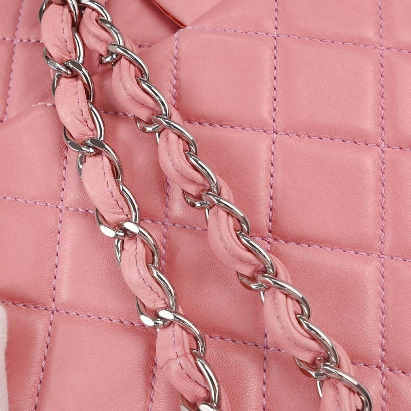 Chanel Classic Single Flap Quilted Lambskin Pink Leather Bag