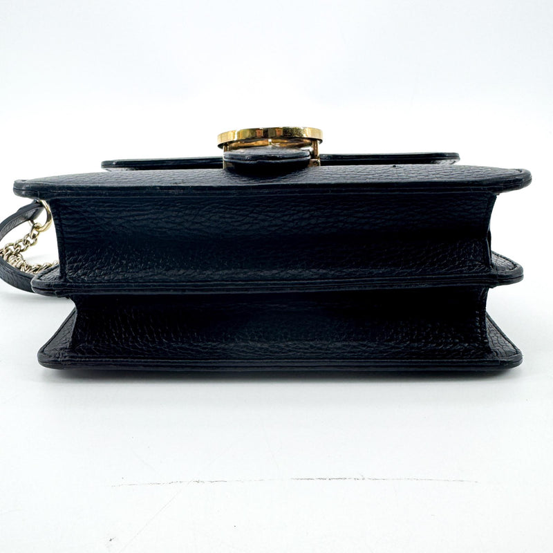Gucci Interlocking Leather Black Bag