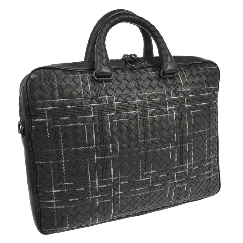 Bottega Veneta Soft Slim Intrecciato Nappa Black Leather Bag