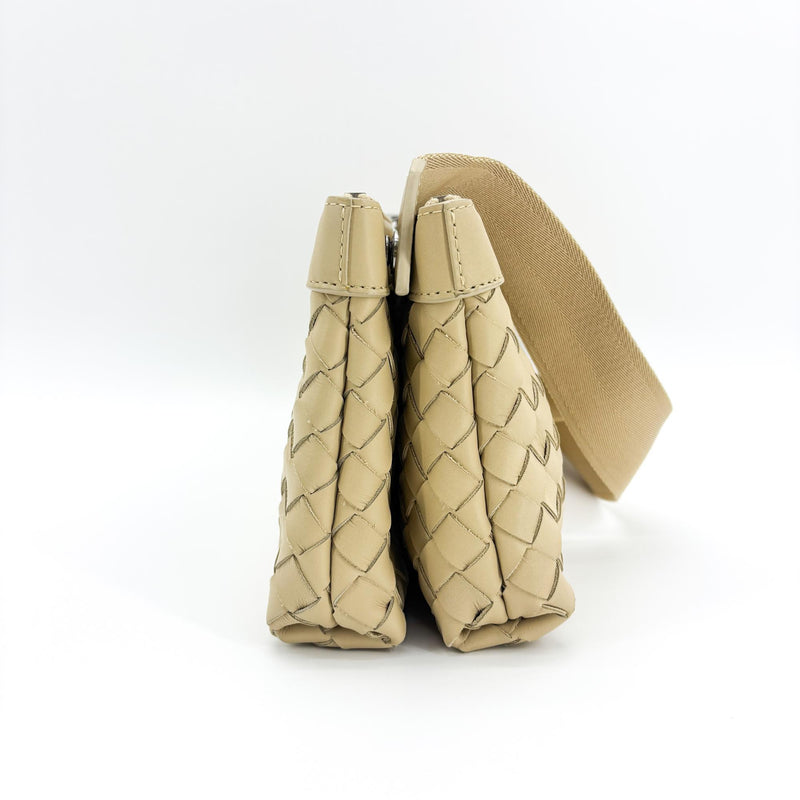 Bottega Veneta Duo Intrecciato Nappa Beige Leather Bag