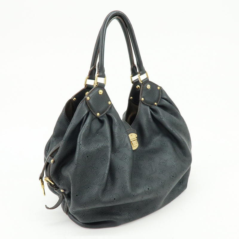 Louis Vuitton L Hobo Mahina Leather Black