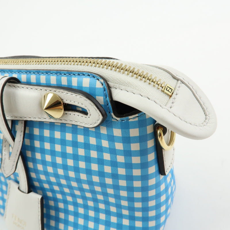 Fendi By The Way Satchel Printed Leather Blue