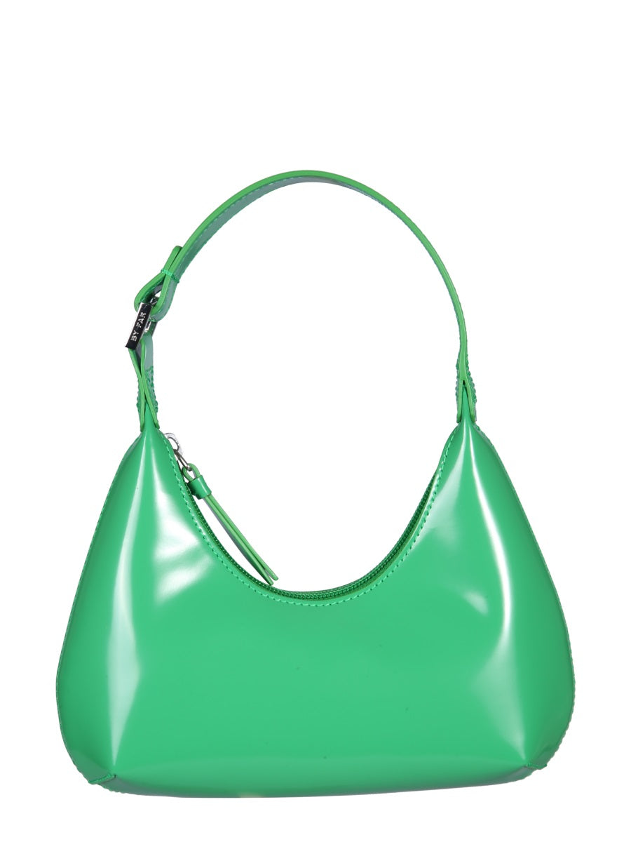 By Far Amber Shoulder Bag — Green Leather