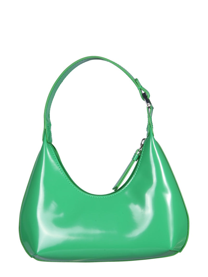 By Far Amber Shoulder Bag — Green Leather