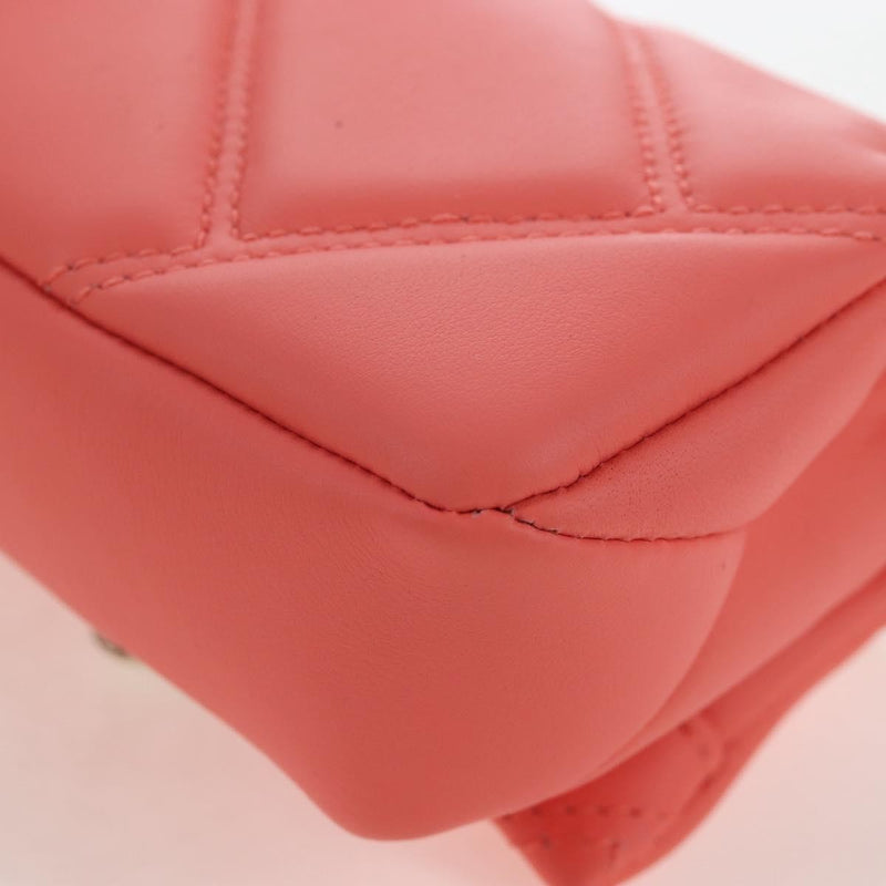 Bvlgari Serpenti Cabochon Diagonal Quilted Leather Pink Bag
