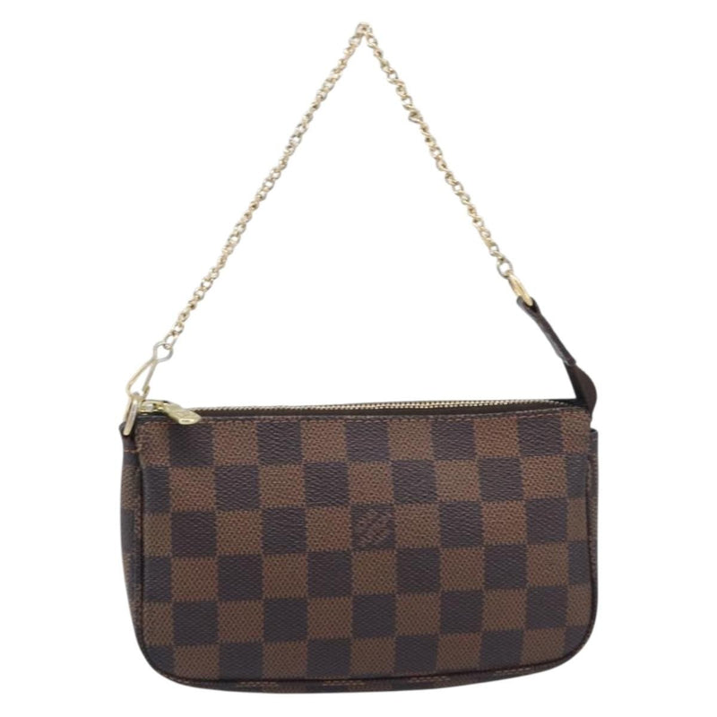 Louis Vuitton Pochette Accessoires Damier Ebene Brown Canvas Bag