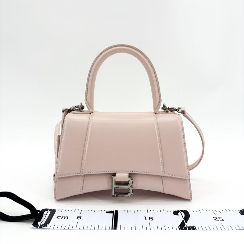 Balenciaga Hourglass Top Handle Leather Pink Bag