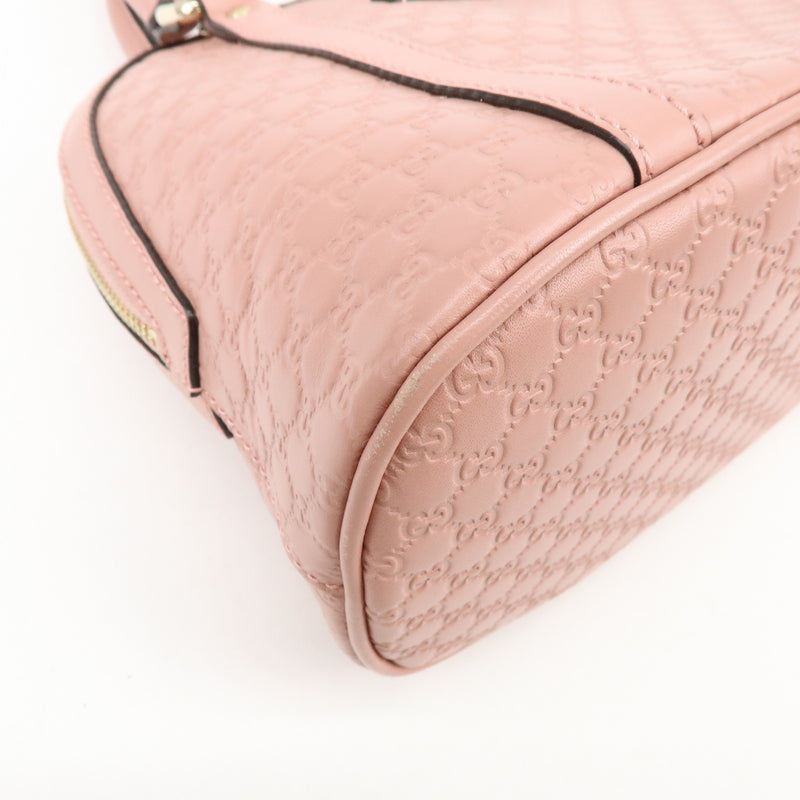 Gucci Gg Charm Convertible Dome Satchel Guccissima Leather Pink