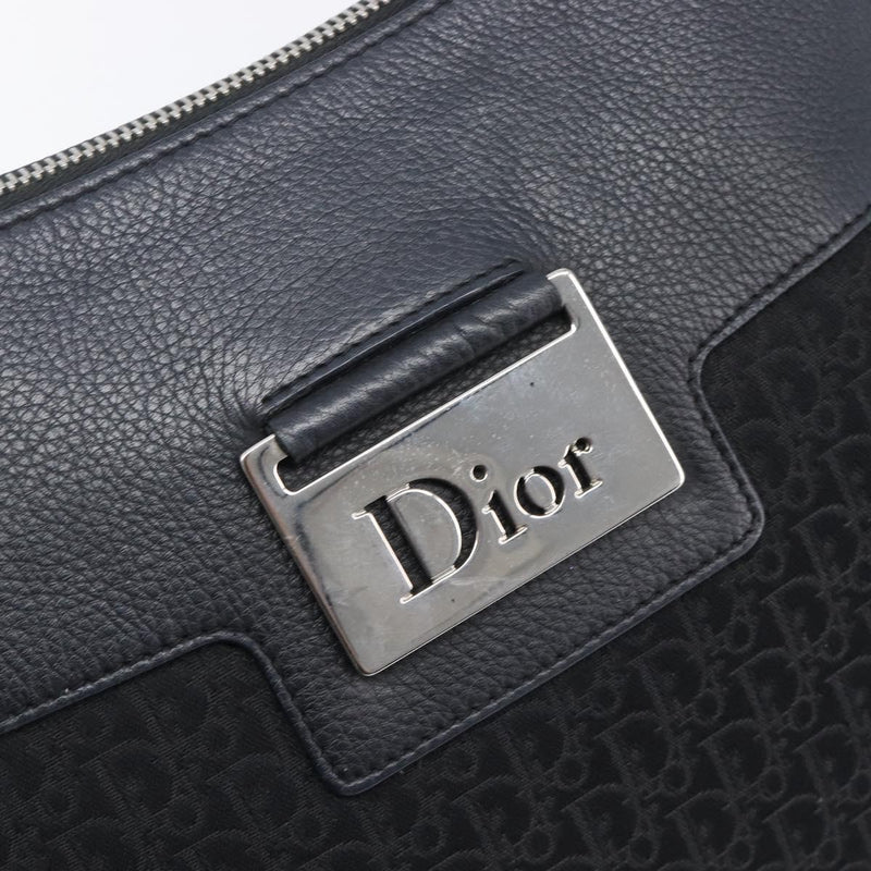 Christian Dior Vintage Street Chic Messenger Diorissimo Canvas And Leather Black