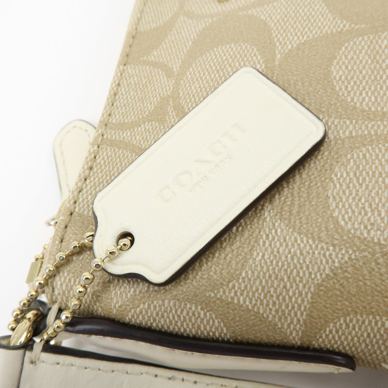 Coach Shoulder Canvas Beige Bag