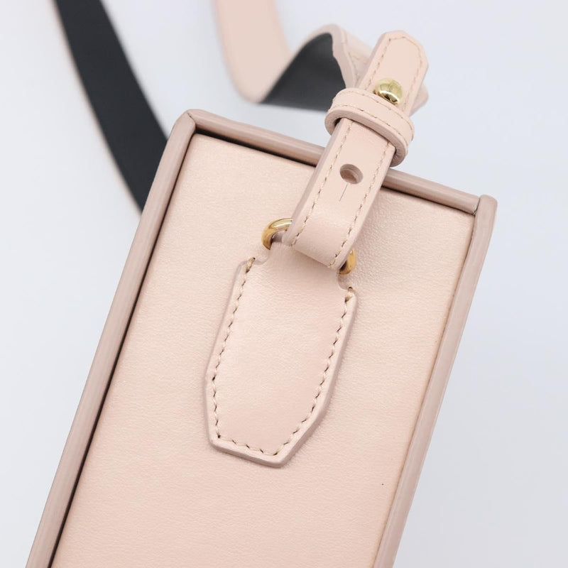Fendi Logo Vertical Box Leather Pink Bag