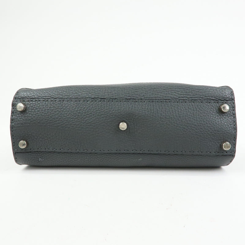 Fendi Selleria Peekaboo Leather Gray Bag