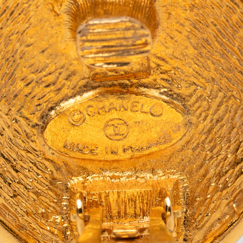 CC Gold Plated Diamond Clip On Earrings - Image 3