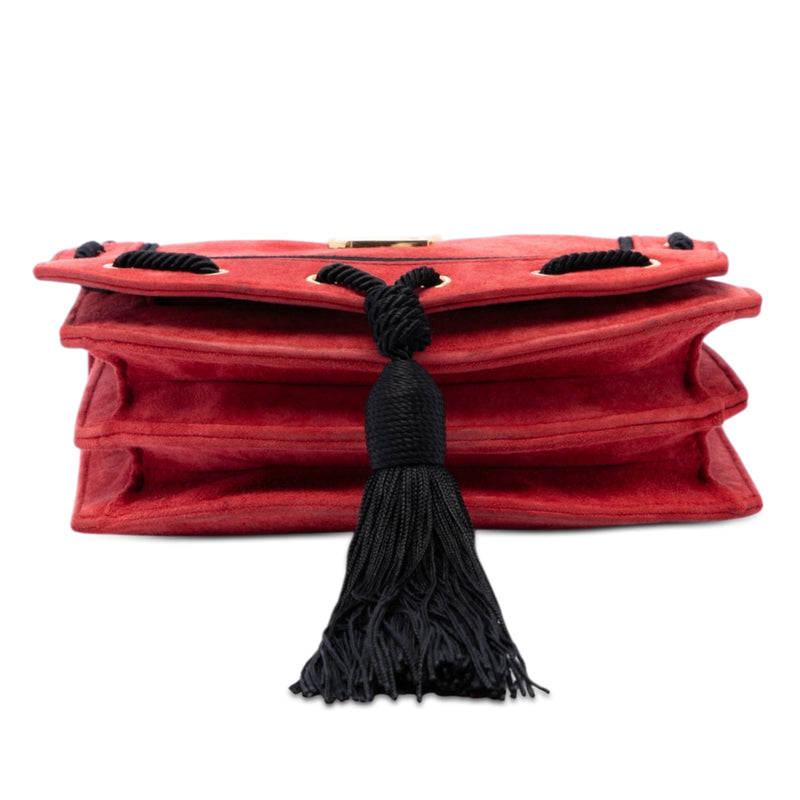 Suede Monogram Fetish Tassel Crossbody - Image 3
