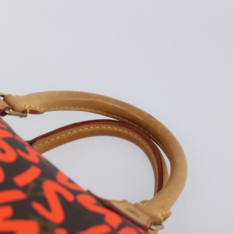 Louis Vuitton Speedy Limited Edition Monogram Graffiti Orange Canvas Bag