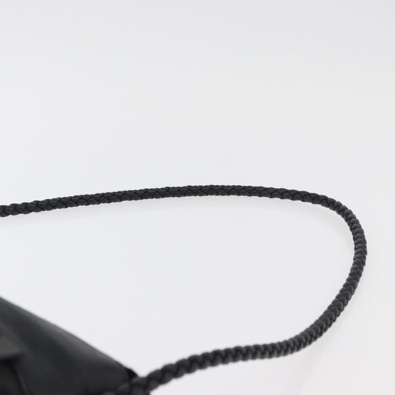 Gucci Braided Strap Zip Messenger Leather Black