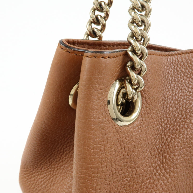 Gucci Soho Chain Strap Leather Brown Bag