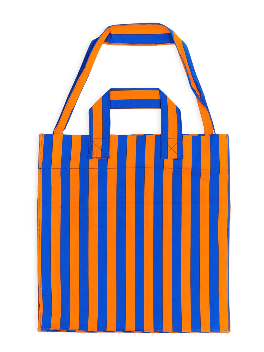 Sunnei Striped Cotton Tote Bag — Multicolor