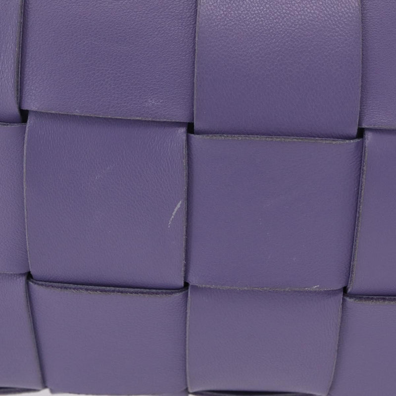Bottega Veneta Cassette Maxi Intrecciato Leather Purple Bag