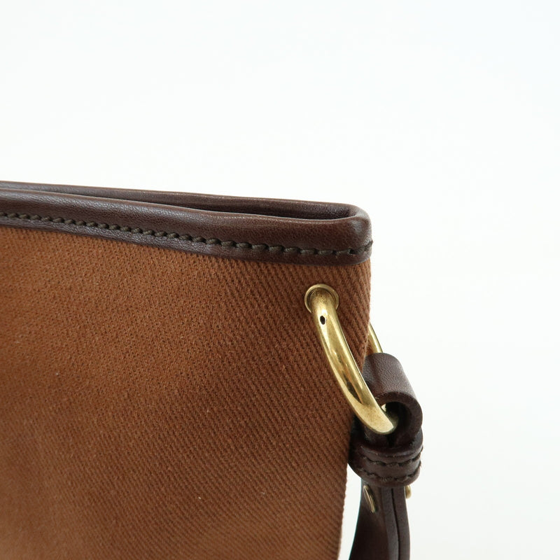 Saint Laurent Kahara Cassandra Canvas Brown Bag