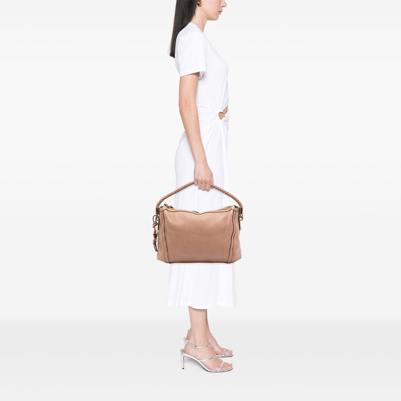 Medium Pebbled Calfskin Bella Shoulder Bag - Image 7