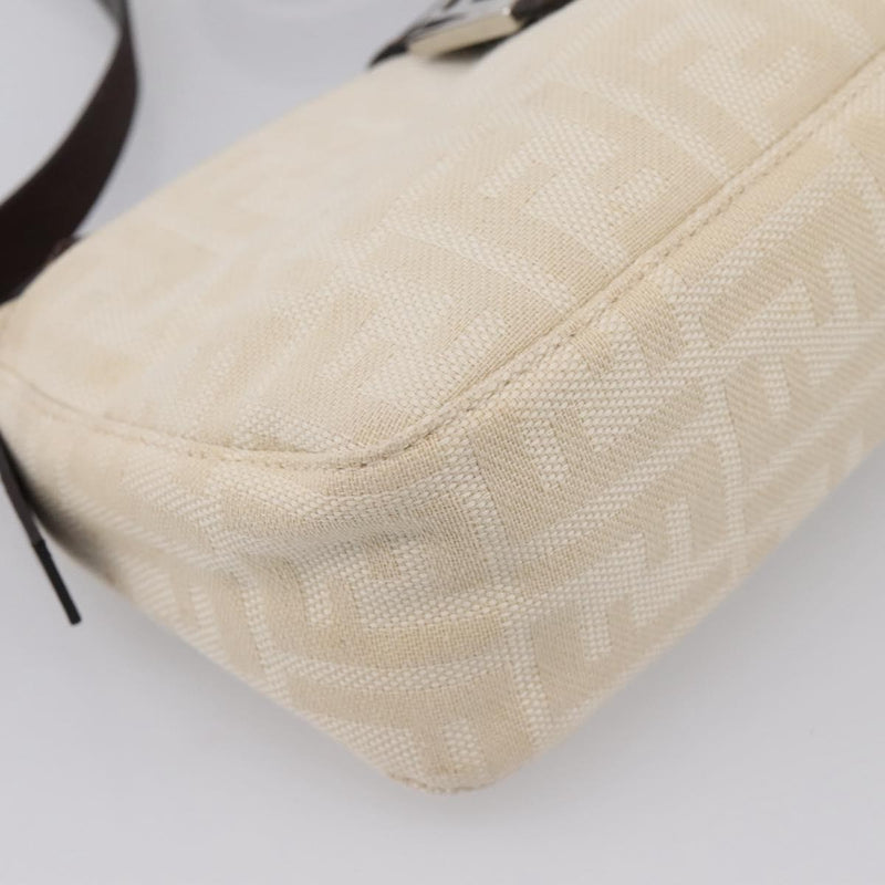 Fendi Baguette Pochette Zucca Canvas Neutral Bag