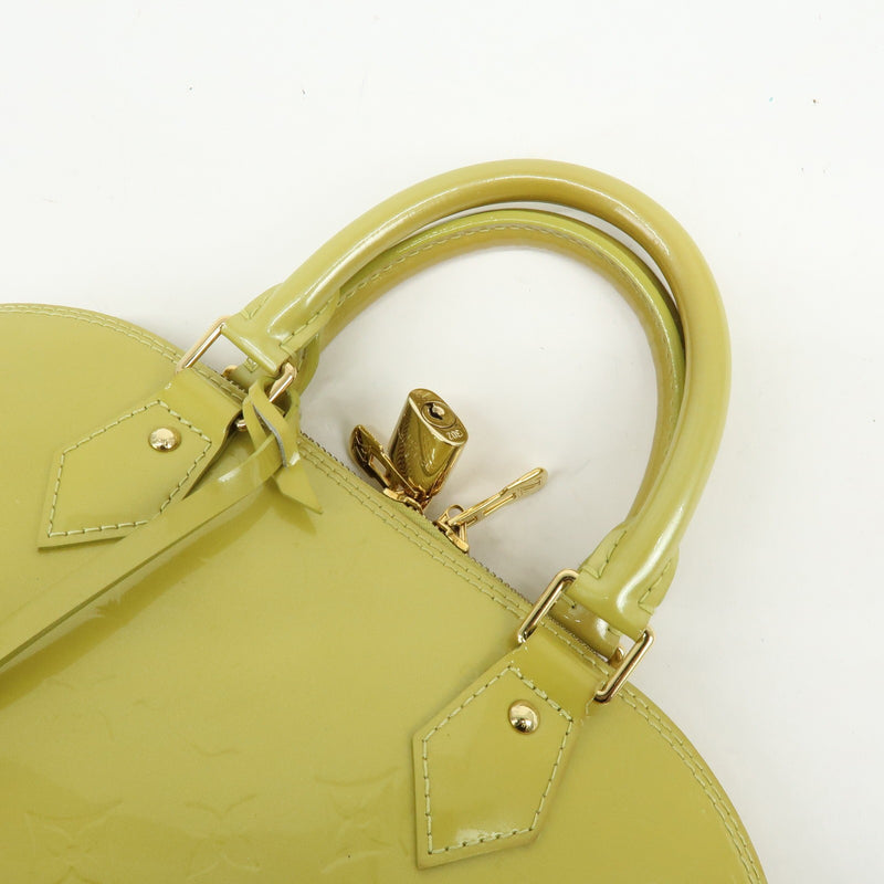 Louis Vuitton Alma Monogram Vernis Green Patent_leather Bag