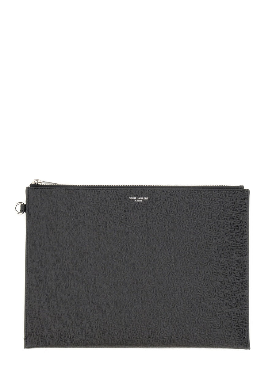 Saint Laurent Calfskin Tablet Case — Black Calf Skin Wallets & Purses
