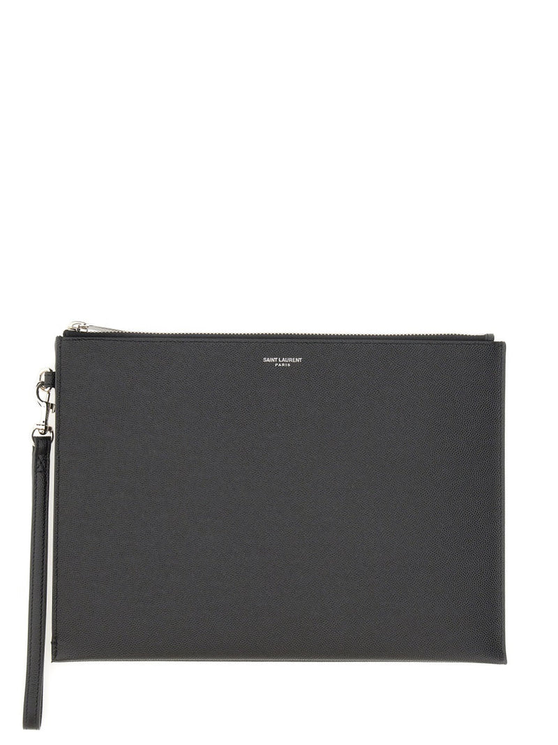 Saint Laurent Calfskin Tablet Case — Black Calf Skin Wallets & Purses